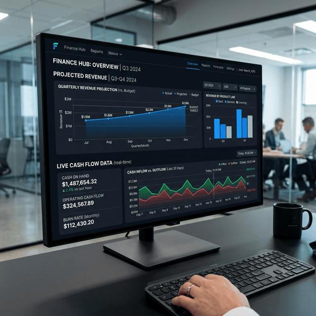 Live cash flow data
