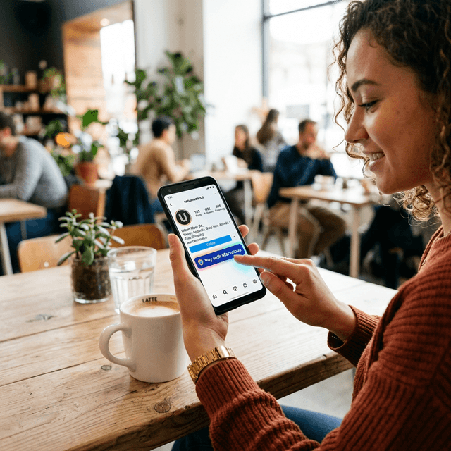 Marvelous Payment Link in use on a phone